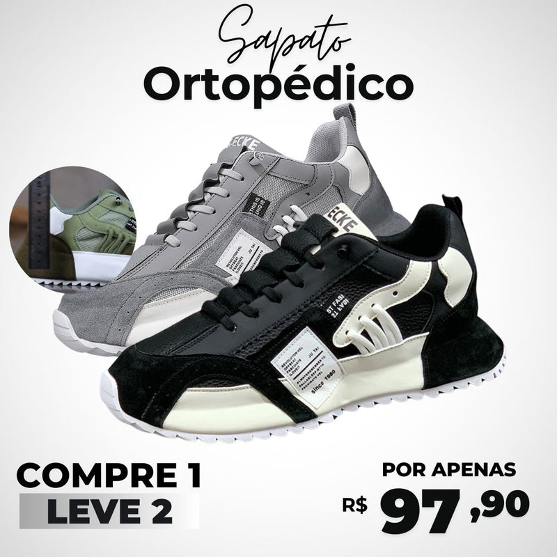 Kit 2 Sapatos Tecno Ortopédico - (AUMENTE 5CM)